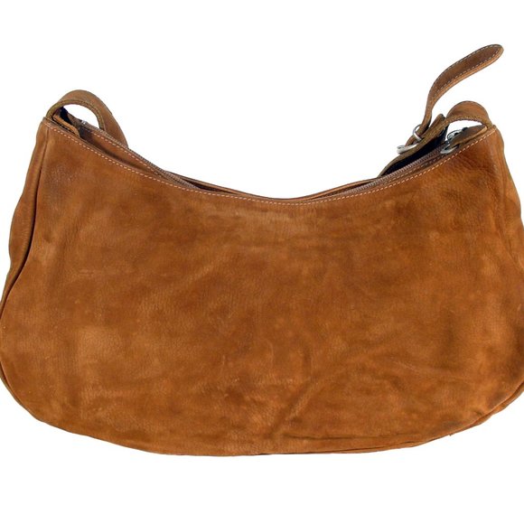 IL BISONTE Wanni Di Filippo Large Suede Hobo Shoulder Bag + Authenticity Card - Picture 2 of 13